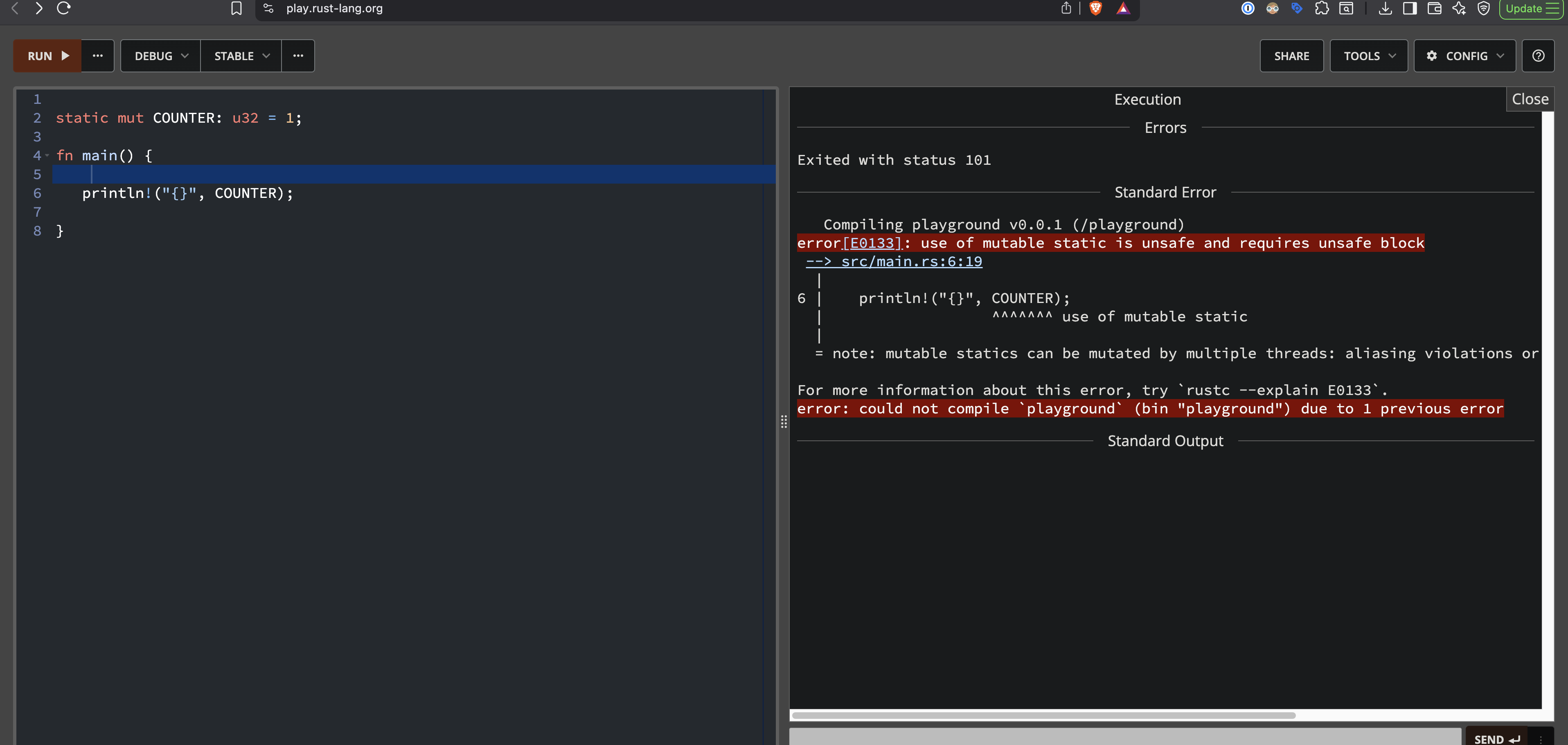 Mut static rust