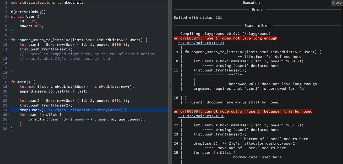 Rust compiler error